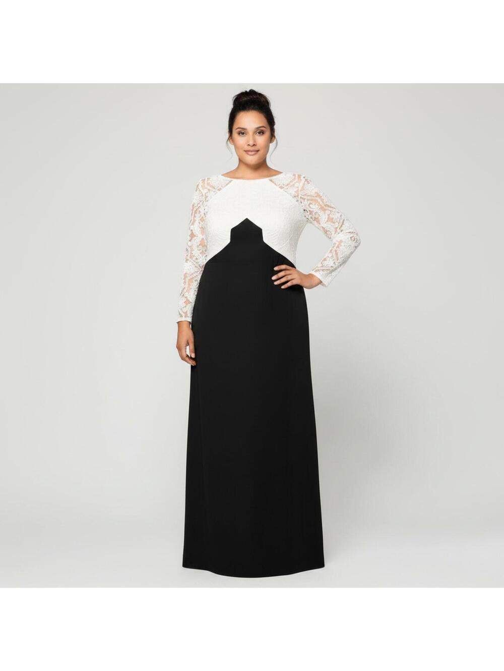 Tadashi Shoji Women's Long-Sleeve Lace Gown 20 Formal
